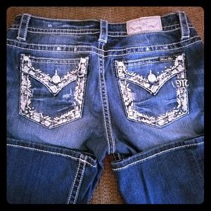 MISS ME JEANS 31X44 MID RISE BOOT CUT JEANS